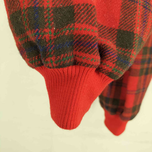 ビギ BIGI 80S ウール100 チェック柄 タックテーパードパンツ レディース